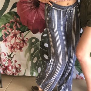 Striped flowy pants
